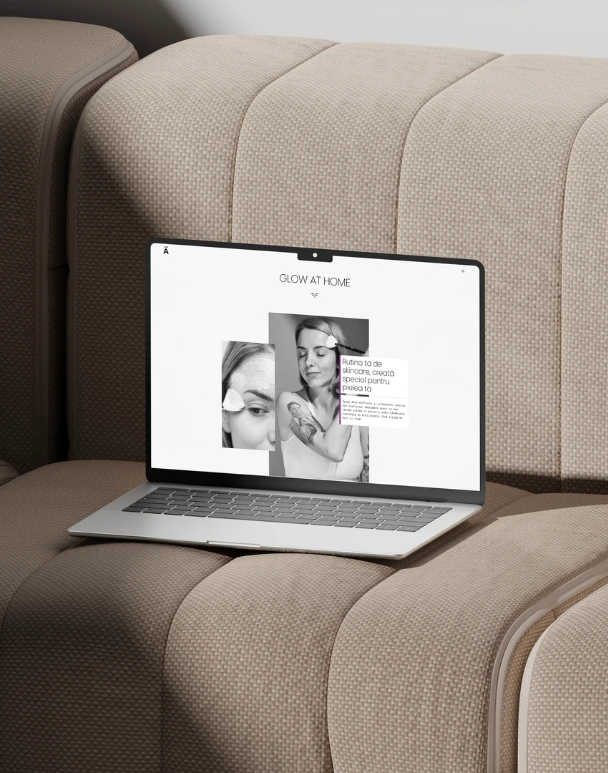 Alexandra skincare website mockup