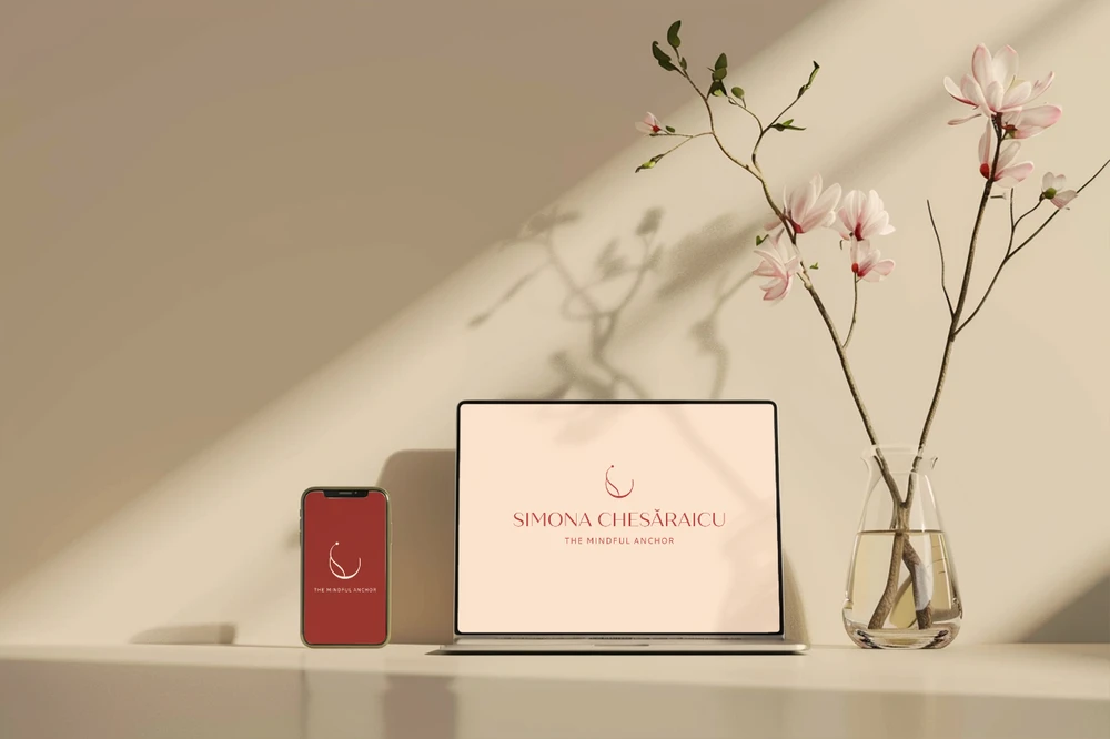 Simona brand and website mockup